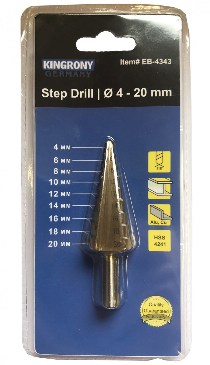 STEP DRILL BIT FOR HOLE ENLARGEMENT | 4-20 MM (EB-4343)