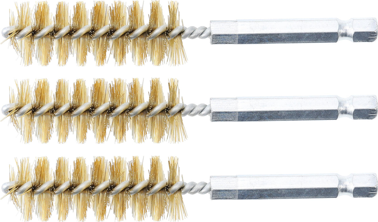 BRASS BRUSH | 17 MM | 6.3 MM (1/4") DRIVE | 3 PCS. (3078-17-M)