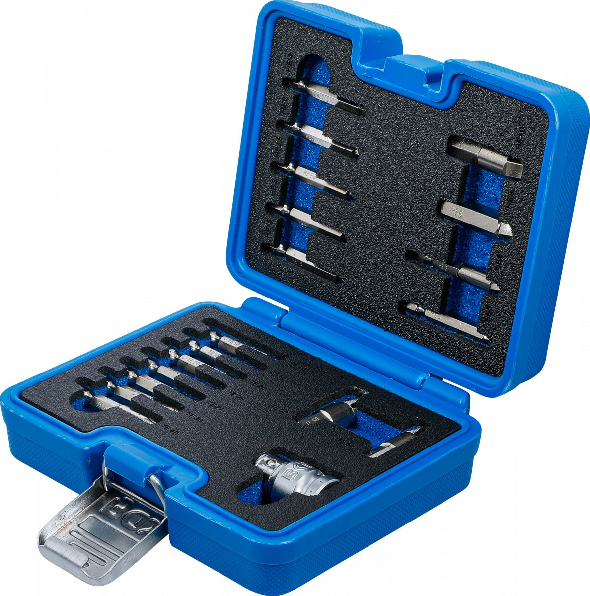 SCREW EXTRACTOR SET | FOR INTERNAL HEXAGON 1.5 - 10 MM / T-STAR (FOR TORX) | T10 - T55 | 19 PCS. (9173-1)