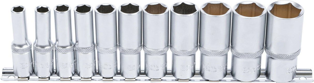 SOCKET SET, HEXAGON, DEEP | 10 MM (3/8") DRIVE | INCH SIZES | 11 PCS. (2756)