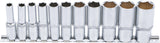 SOCKET SET, HEXAGON, DEEP | 10 MM (3/8") DRIVE | INCH SIZES | 11 PCS. (2756)