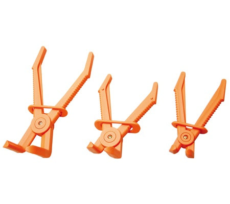 CURVED HOSE CLAMP PLIERS 3 PCS.: FOR 10, 15 AND 24 MM DIAMETERS (EF2903A)