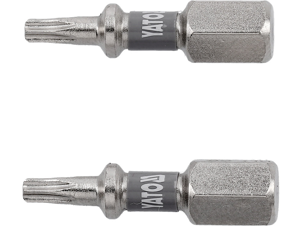 SCREWDRIVER BITS 1/4 25MM T10 2 PCS NI (YT-78011)