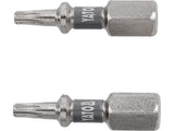 SCREWDRIVER BITS 1/4 25MM T10 2 PCS NI (YT-78011)