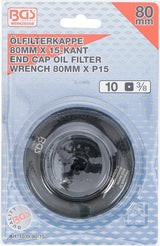 OIL FILTER WRENCH | 15-POINT | Ø 80 MM | FOR HONDA, MAZDA, NISSAN, OPEL / VAUXHALL (1039-80-15)