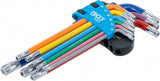 L-TYPE WRENCH SET | MULTICOLOUR | T-STAR TAMPERPROOF (FOR TORX) T10 - T50 | 9 PCS. (74461B)