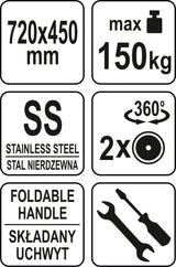 FOLDABLE PLATFORM TROLLEY SS (YG-09080)