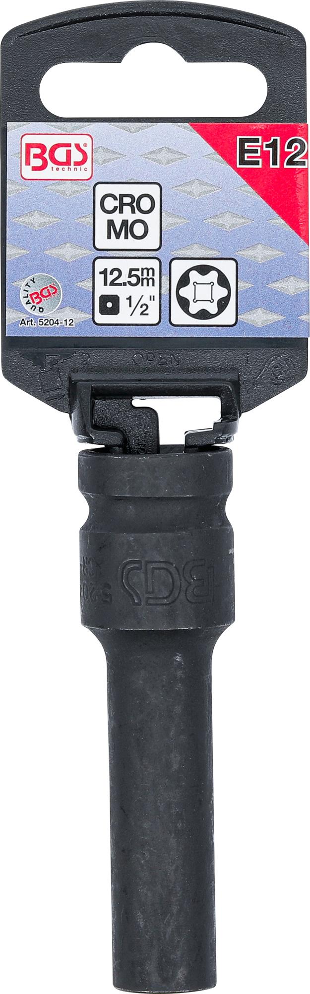 IMPACT SOCKET E-TYPE, DEEP | 12.5 MM (1/2") DRIVE | E12 (5204-12)