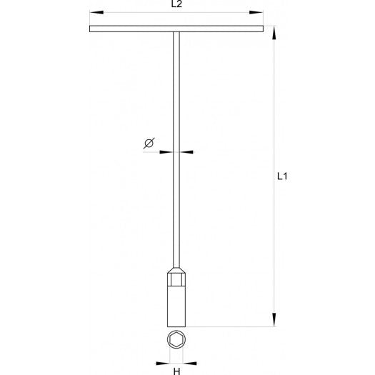 T TYPE SOCKET WRENCH 8MM (YT-1571)