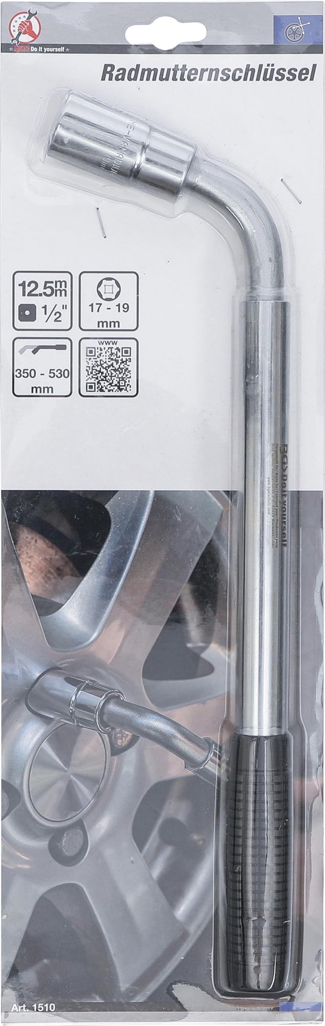 WHEEL NUT WRENCH | 12.5 MM (1/2") DRIVE | 17 X 19 MM (1510)