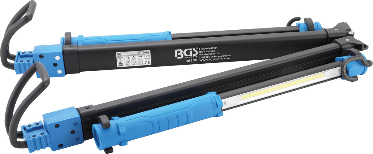 COB LED BONNET LAMP WITH BATTERY AND TELESCOPIC BAR | 2 COB-LED-HANDHELD WORK LAMPS (85306)
