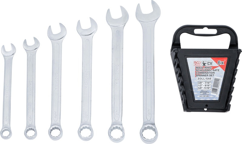 COMBINATION SPANNER SET | INCH SIZES | 3/8" - 11/16" | 6 PCS. (32100)