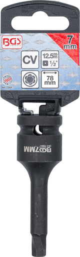 SCREW EXTRACTOR | 12.5 MM (1/2") DRIVE | FOR DAMAGED INTERNAL HEXAGON 7 MM (7004-7)