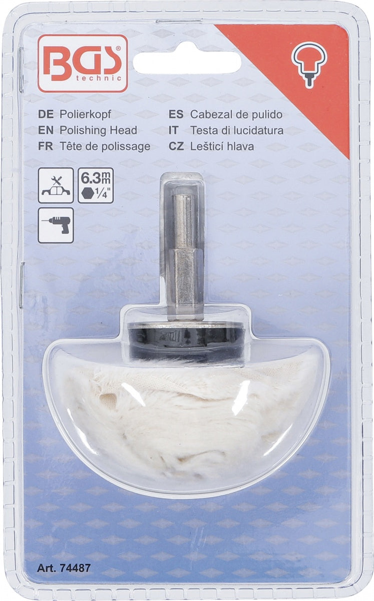 POLISHING HEAD | MUSHROOM SHAPE | 6.3 MM (1/4") DRIVE (74487B)