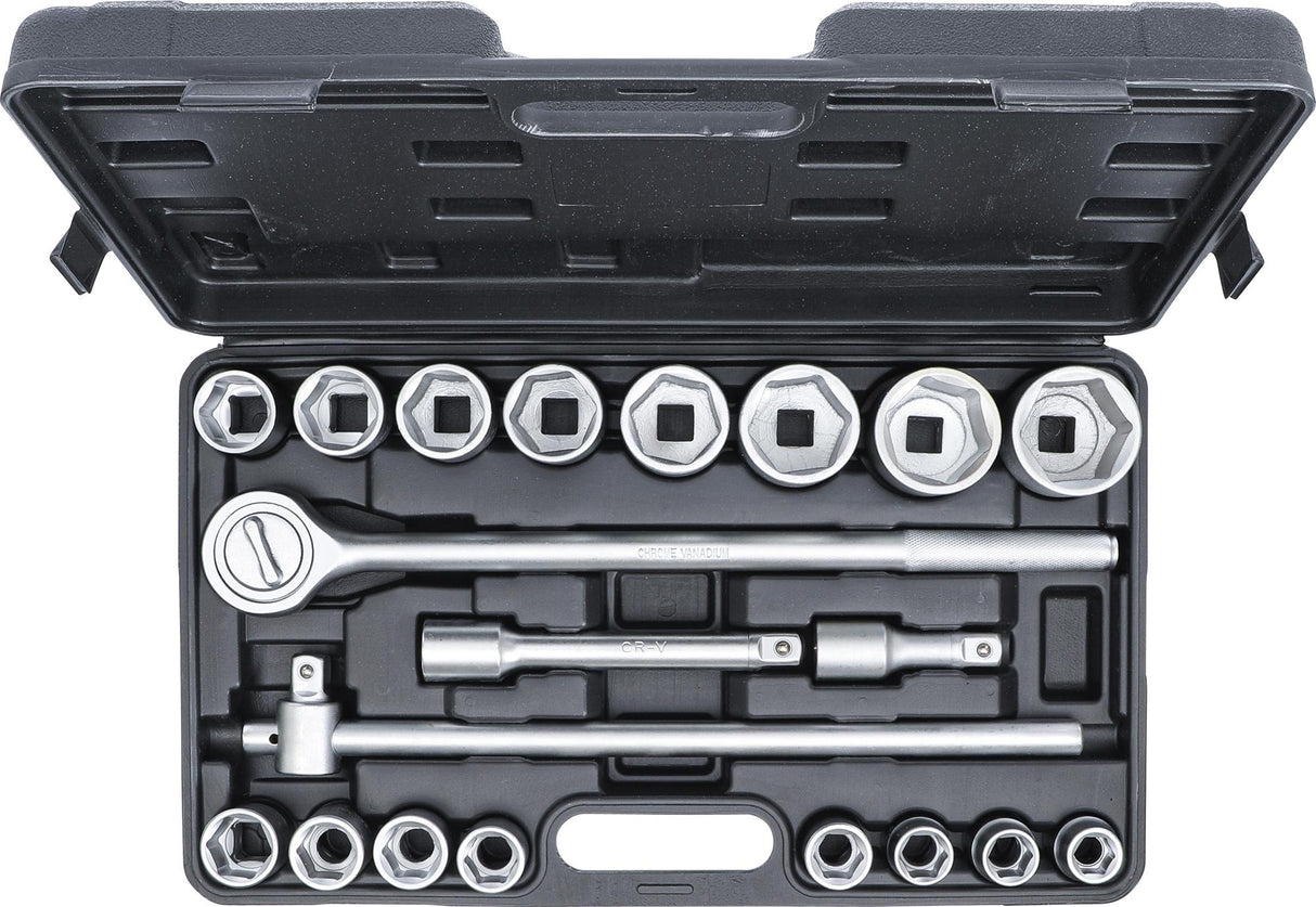 SOCKET SET | 20 MM (3/4") DRIVE | 19-50 MM | 20 PCS. (1202)