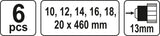 AUGER WOOD DRILL BIT SET 6PCS 10-20MM (YT-3299)