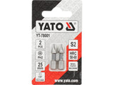 SCREWDRIVER BITS 1/4 25MM PH2 2 PCS NI (YT-78001)