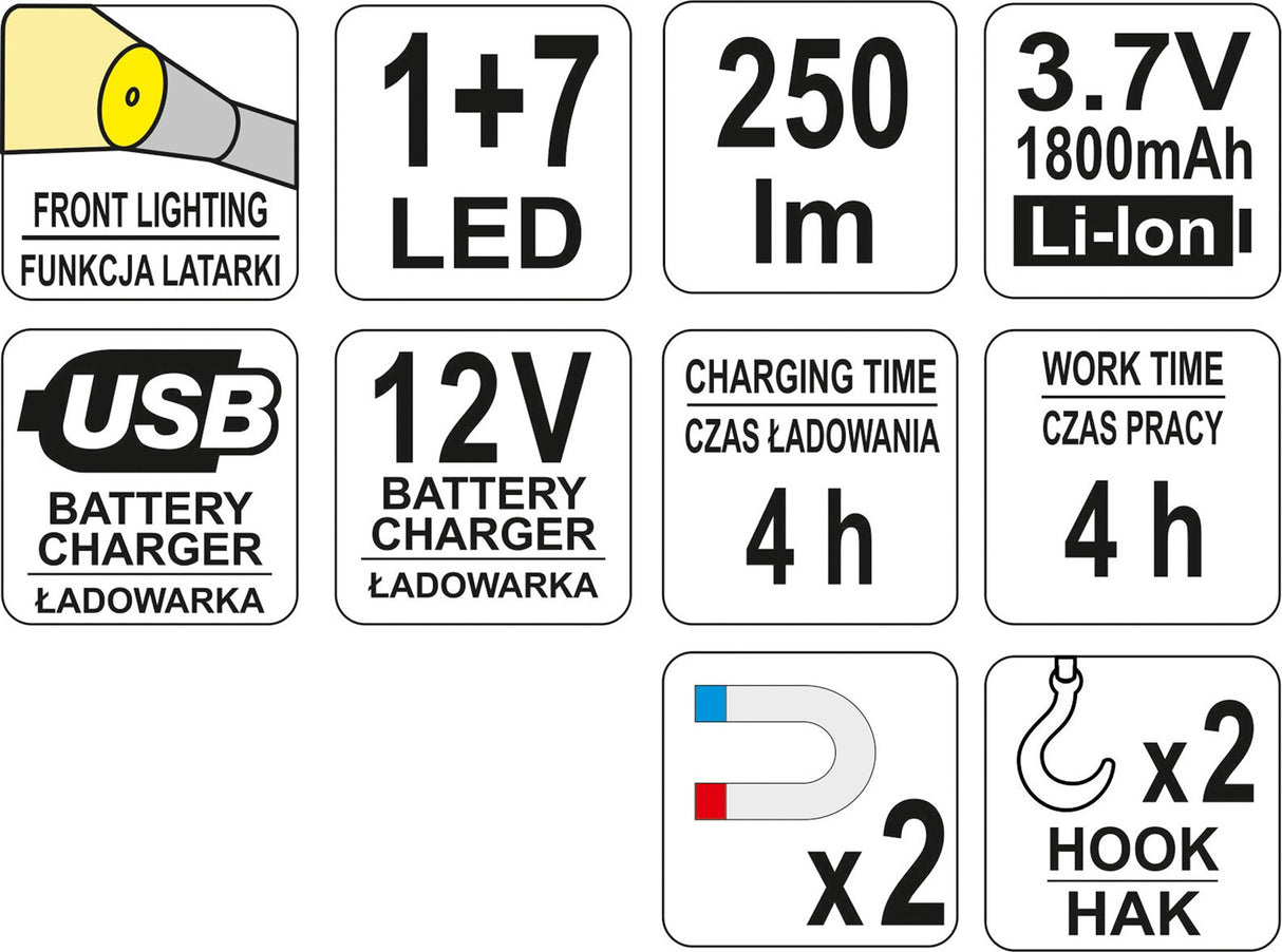 WORKSHOP LAMP 3W COB LED (YT-08504)