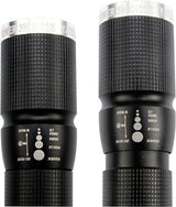 METAL TORCH W. LED DIODE, BLACK (YT-08571)