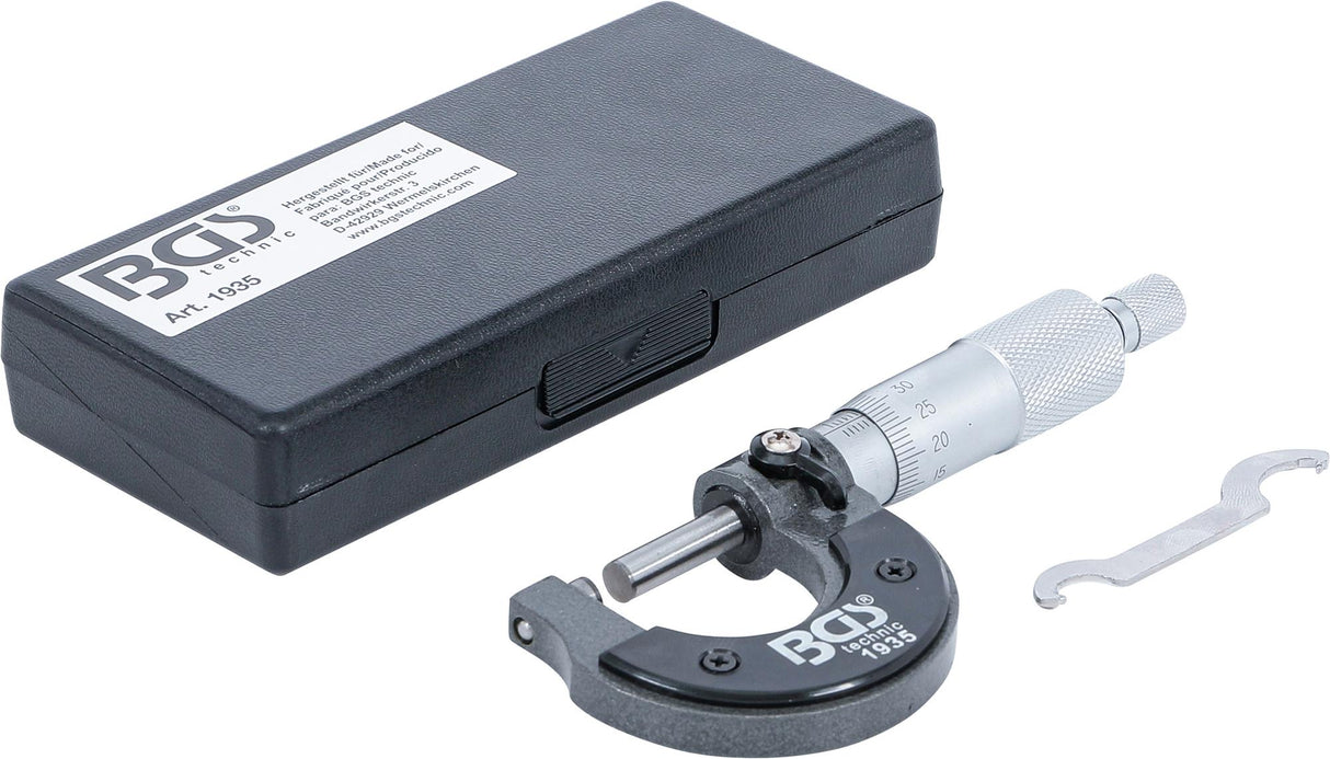 MICROMETER IN WOODEN CASE | GRADUATION 0.01 MM | 0 - 25 MM (1935)