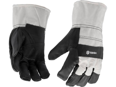INSULATED COTTON-LEATHER GLOVES (74003)
