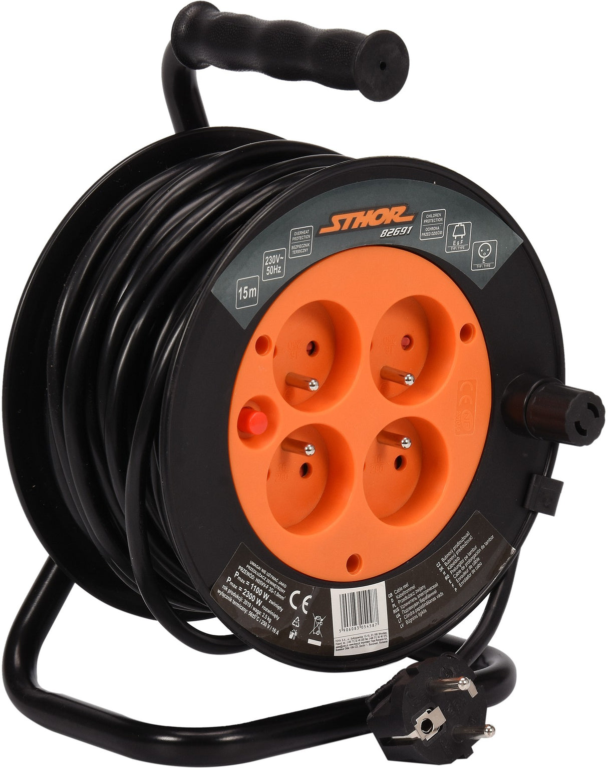 CABLE REEL EXTENSION | 4 SOCKETS | 15 M (82691)