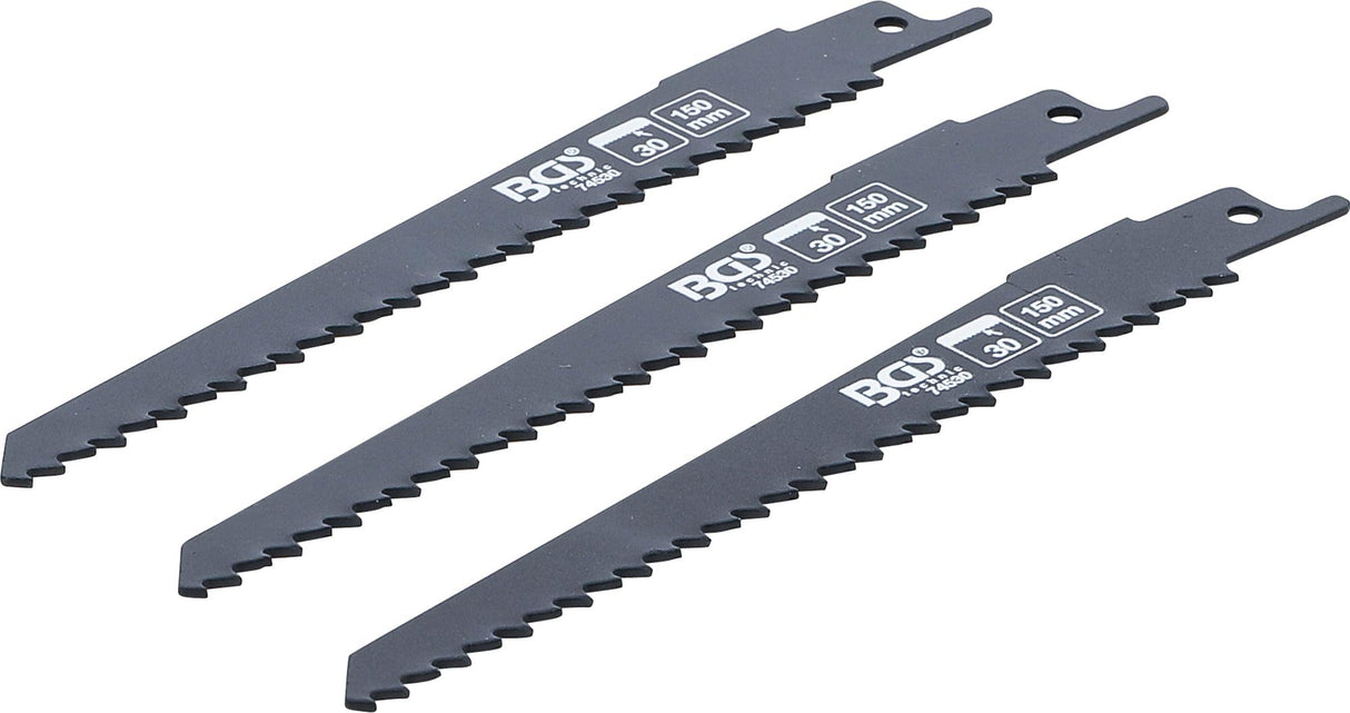 RECIPROCATING SAW BLADE SET | FOR WOOD | FOR BGS 7367 | 3 PCS. (74530)