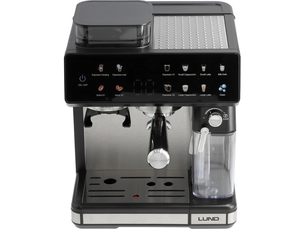 PRESSURE COFFEE MAKER WITH MILK FROTHER AND GRINDER 1350W (68501)