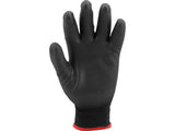 WORKING GLOVES NYLON/PU BLACK S. 10 (YT-7473)