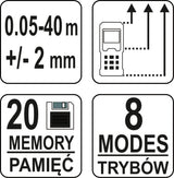LASER DISTANCE METER 40 M (81790)