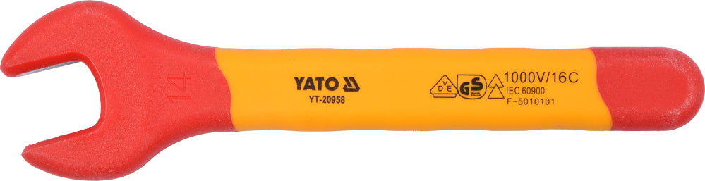 INSULATED OPEN-END WRENCH FOR ELECTRICIAN 14 MM VDE (YT-20958)