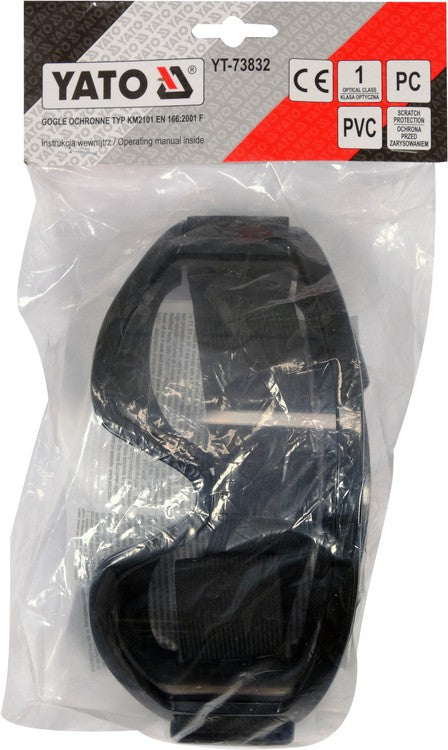 SAFETY GOGGLES W. INDIRECT VENT. BLACK (YT-73832)