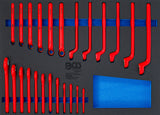 TOOL TRAY 3/3: VDE RING SPANNER AND VDE SINGLE OPEN END SPANNER SET | 24 PCS. (74641)