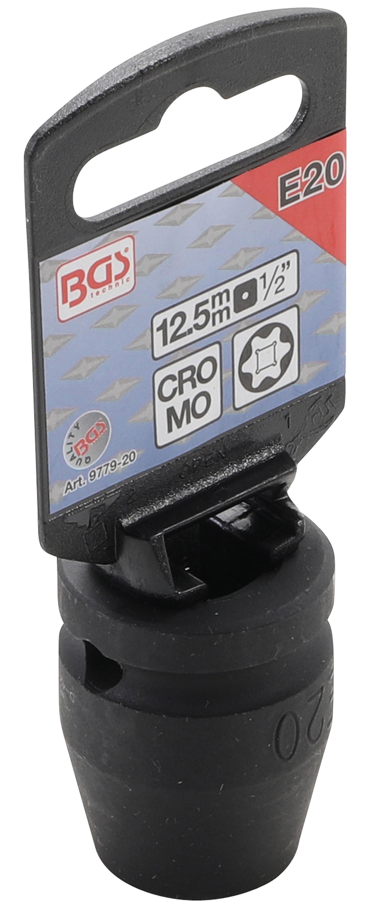IMPACT SOCKET E-STAR | 12.5 MM (1/2") DRIVE | E20 (9779-20)