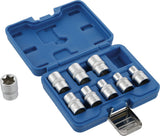 SOCKET SET, E-TYPE | 12.5 MM (1/2") DRIVE | E10 - E24 | 9 PCS. (6425)