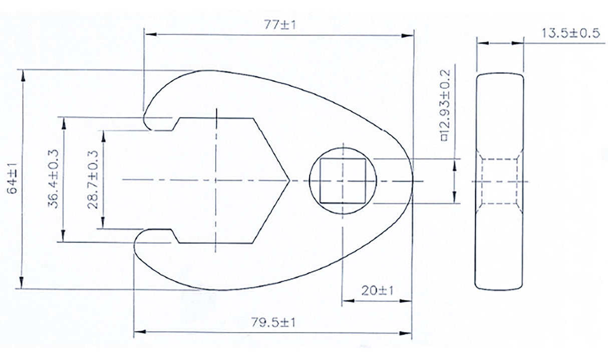 CROWFOOT SPANNER | 12.5 MM (1/2") DRIVE | 36 MM (1759-36)