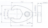 CROWFOOT SPANNER | 12.5 MM (1/2") DRIVE | 36 MM (1759-36)