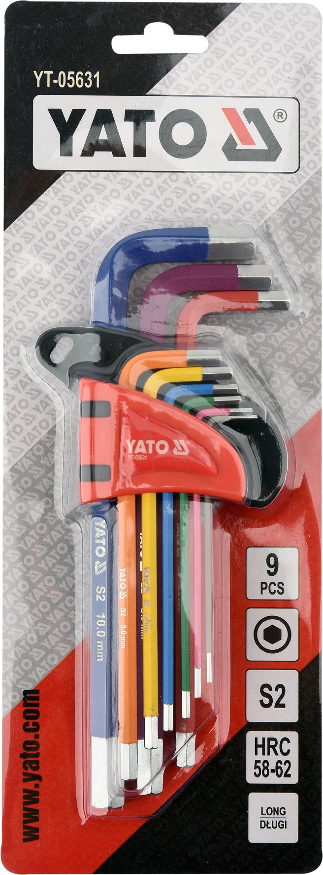9PCS  LONG HEX KEY SET 1.5-10MM (YT-05631)