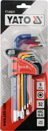 9PCS  LONG HEX KEY SET 1.5-10MM (YT-05631)