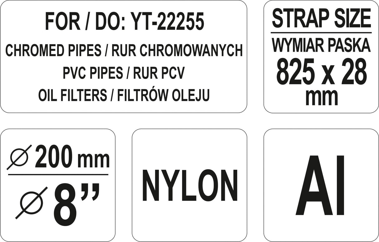 SPARE STRAP FOR PIPE WRENCH (YT-22256)