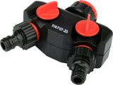 WATER DISTRIBUTOR WITH TAP CONNECTOR 3/4" - 1" | 2 OUTLETS (YT-89100)