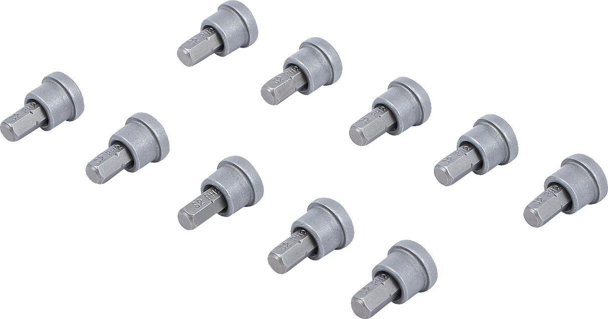 BIT SET WITH DEPTH STOP | FOR PLASTERBOARD | 6.3 MM (1/4") DRIVE | CROSS SLOT PH 2 | 10 PCS. (50408)