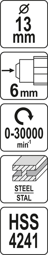 ARC WITH ROUND HEAD ROTARY FILE HSS (YT-61716)