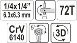 SWIVEL 2 IN 1 RATCHET HANDLE (YT-03311)