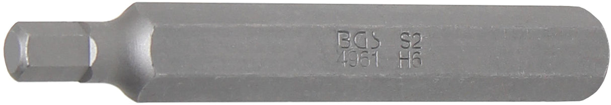 BIT | LENGTH 75 MM | 10 MM (3/8") DRIVE | INTERNAL HEXAGON 6 MM (4961)