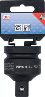 IMPACT SOCKET ADAPTOR | INTERNAL SQUARE 25 MM (1") - EXTERNAL SQUARE 20 MM (3/4") (196)