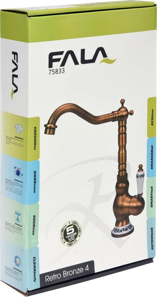 SINGLE-LEVER SINK MIXER RETRO BRONZE 4 (75833)