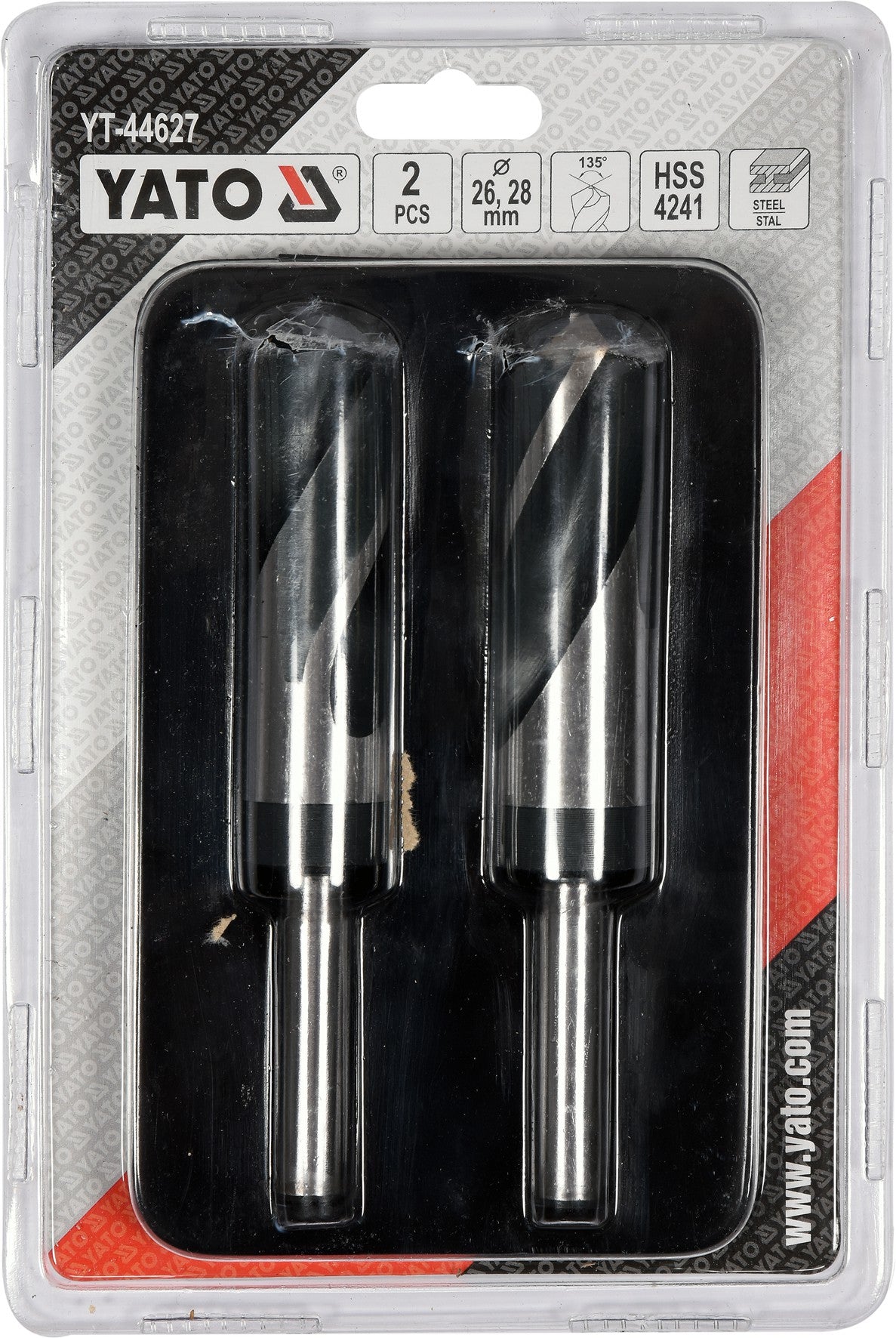 2PCS TWIST DRILL SET 26-28MM (YT-44627)