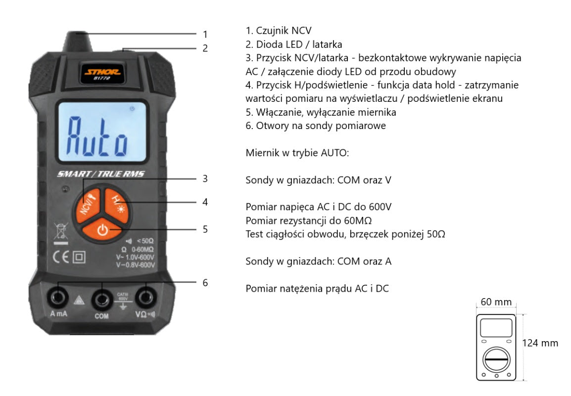 SMART DIGITAL MULTIMETER TRUE RMS (81772)