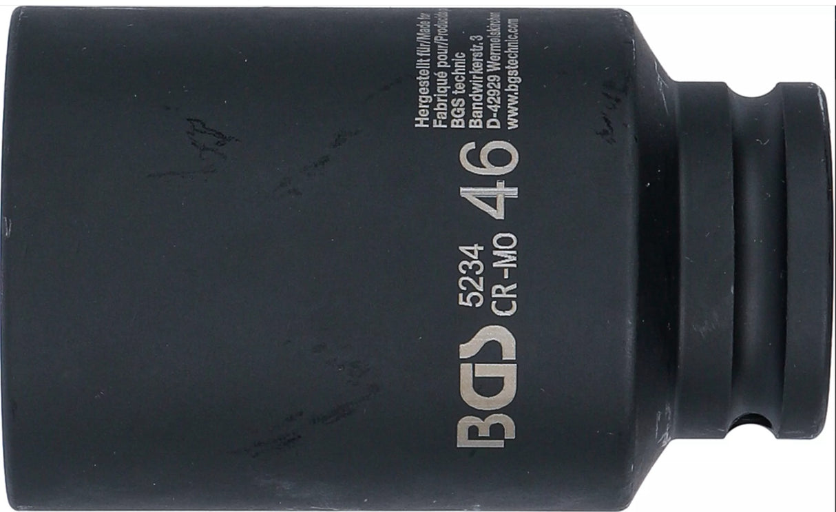 IMPACT SOCKET, 12-POINT, DEEP | 12.5 MM (1/2") DRIVE | 46 MM (5234)